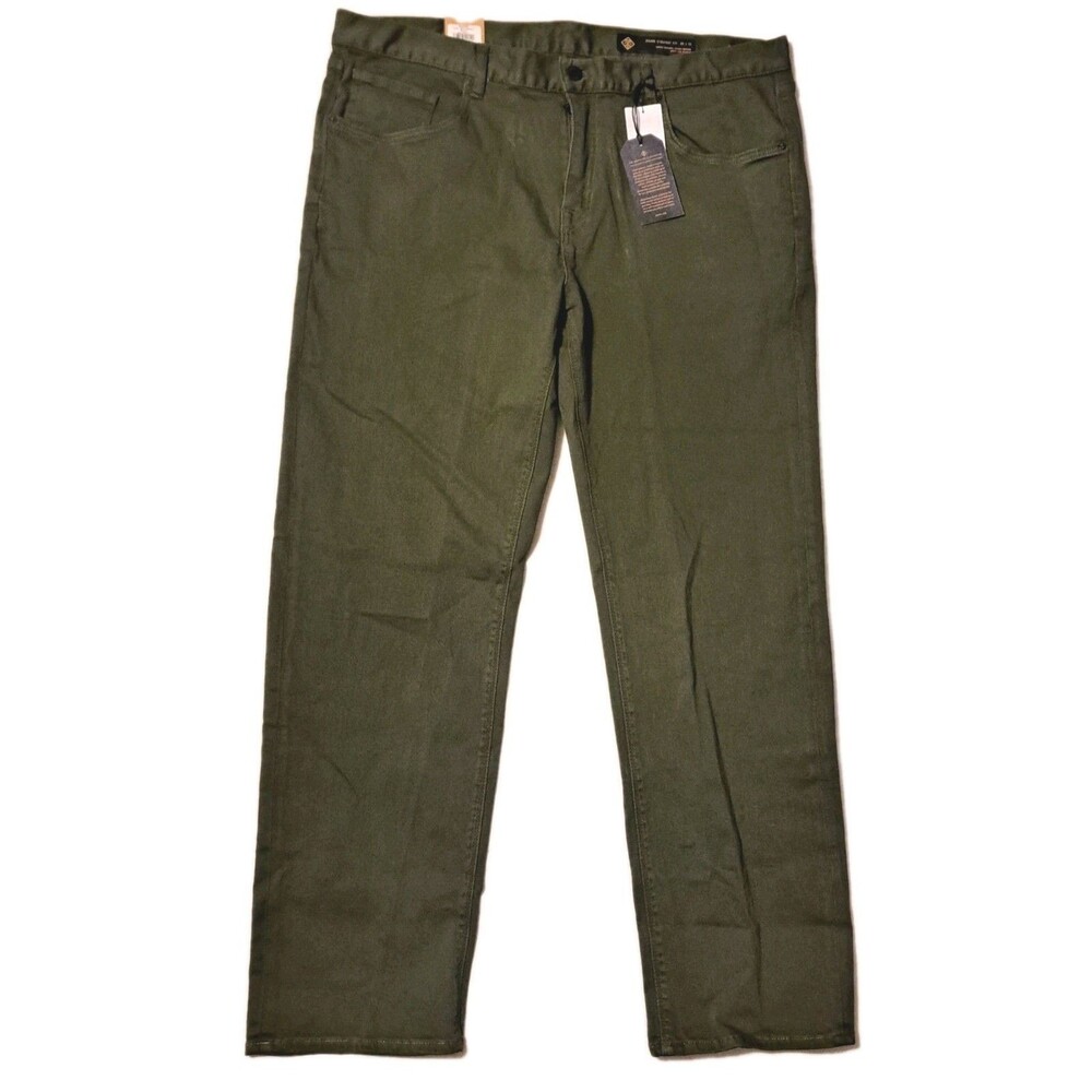 Roark Mens Jeans 40x32 HWY 128 Straight Fit Stretch Denim Green NEW Fading READ